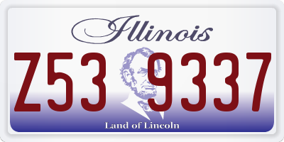 IL license plate Z539337