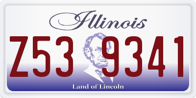 IL license plate Z539341