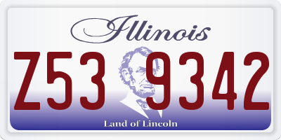 IL license plate Z539342
