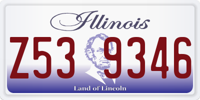 IL license plate Z539346