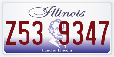 IL license plate Z539347