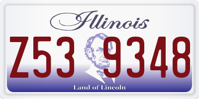 IL license plate Z539348