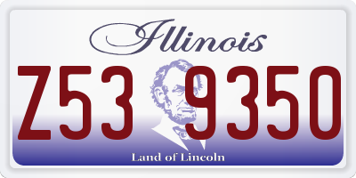 IL license plate Z539350