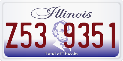 IL license plate Z539351