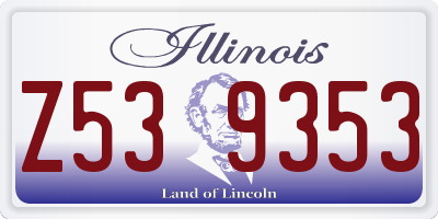 IL license plate Z539353