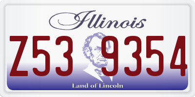 IL license plate Z539354