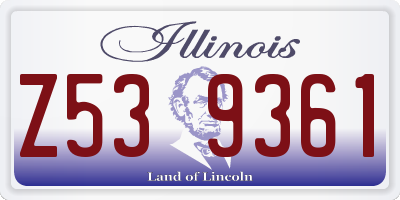 IL license plate Z539361