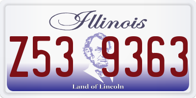 IL license plate Z539363