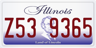 IL license plate Z539365
