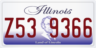 IL license plate Z539366