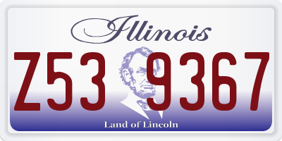 IL license plate Z539367
