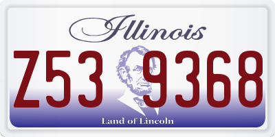 IL license plate Z539368