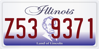 IL license plate Z539371