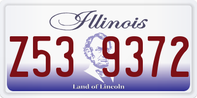IL license plate Z539372