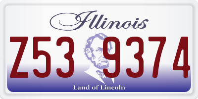 IL license plate Z539374