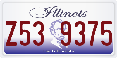 IL license plate Z539375