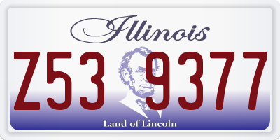 IL license plate Z539377
