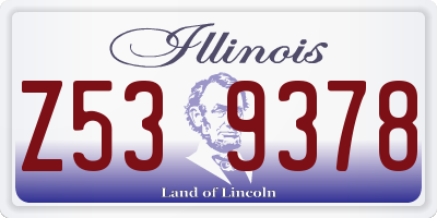 IL license plate Z539378