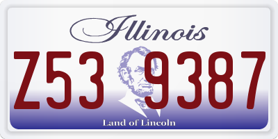 IL license plate Z539387