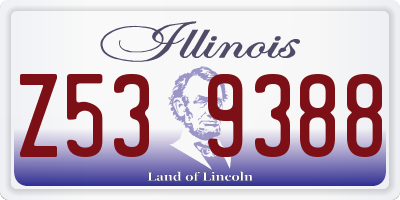 IL license plate Z539388