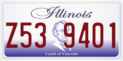 IL license plate Z539401