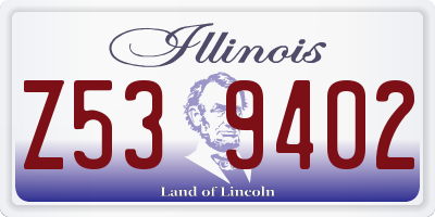 IL license plate Z539402