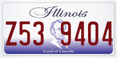 IL license plate Z539404