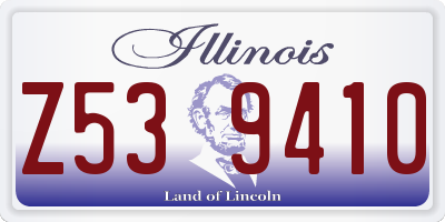 IL license plate Z539410