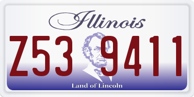 IL license plate Z539411