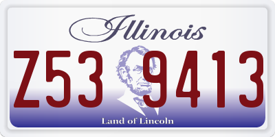 IL license plate Z539413