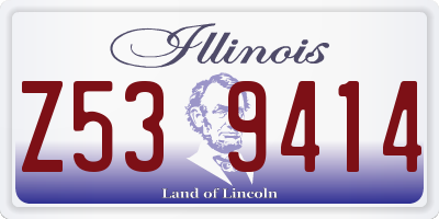 IL license plate Z539414
