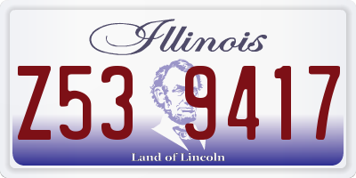 IL license plate Z539417