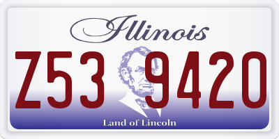 IL license plate Z539420