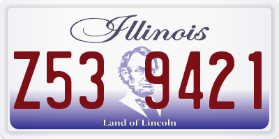 IL license plate Z539421