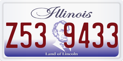 IL license plate Z539433
