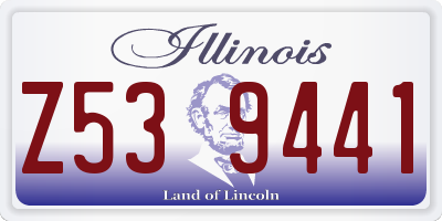 IL license plate Z539441