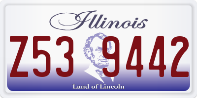 IL license plate Z539442