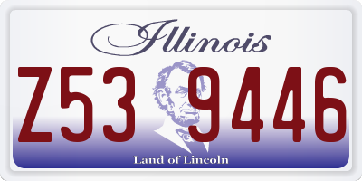 IL license plate Z539446