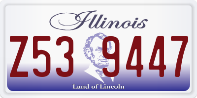 IL license plate Z539447