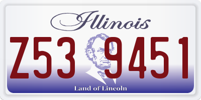 IL license plate Z539451