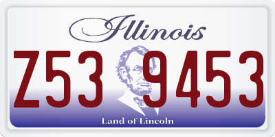 IL license plate Z539453