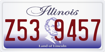 IL license plate Z539457