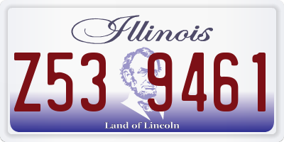IL license plate Z539461