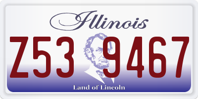 IL license plate Z539467