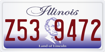 IL license plate Z539472
