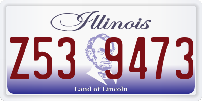 IL license plate Z539473
