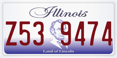 IL license plate Z539474