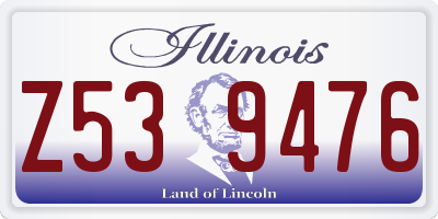 IL license plate Z539476