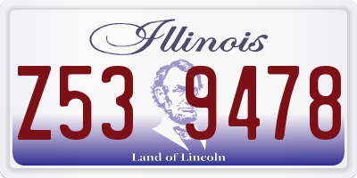 IL license plate Z539478