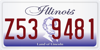 IL license plate Z539481